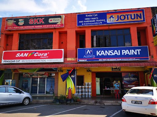 Herly Cat & Perkakasan: Perdagangan Cat Berkualiti & Peralatan Pembinaan